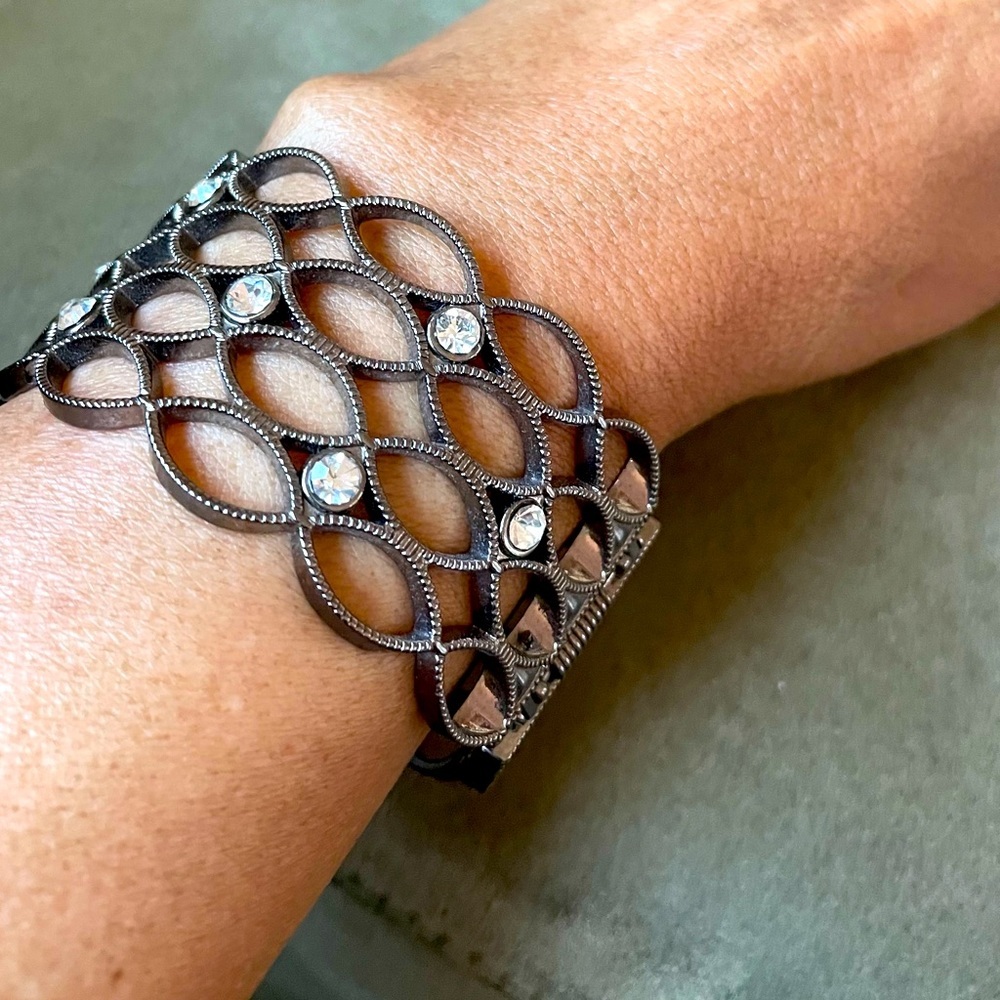 Silver and Rhinestone Bracelet